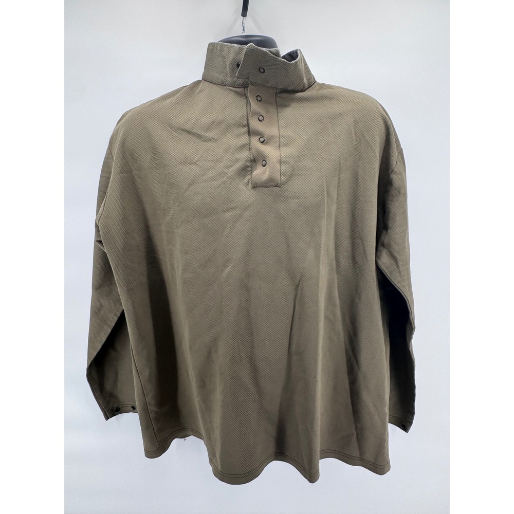 ScentLok Odor Eliminating Hunting Shirt Men's L Long Sleeve Mock Neck Snap Front - Picture 2 of 6